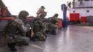 Soldados rusos durante un ejercicio militar en el océano Índico