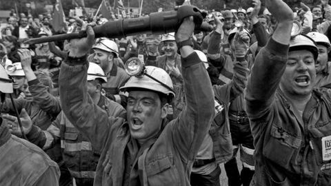 Huelga General en las Cuencas Mineras. Manifestación del 18 de Junio de 2013. Langreo (Asturias)