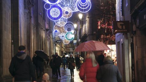 Lugo encendi las luces de Navidad en toda la ciudad
