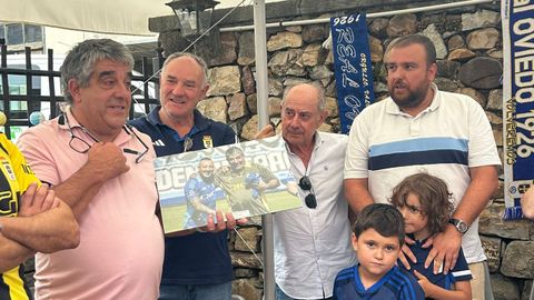 Silvino, Mangas y Manolo Lafuente, durante el acto