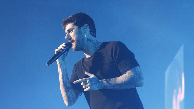 Melendi durante un concierto en A Coruña.