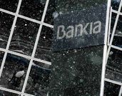La sede central de Bankia en una de las torres Kio de Madrid, ayer bajo la nieve.