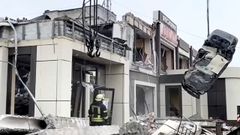El edificio de la panadera destruida en Lugansk.