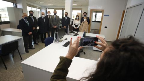 Alfonso Rueda y el presidente del TSXG visitan el nuevo juzgado de lo Social de Lugo