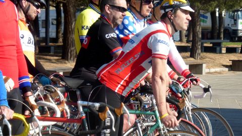 El ciclista Chechu Rubiera, durante La Clasicona celebrada en Gijn 
