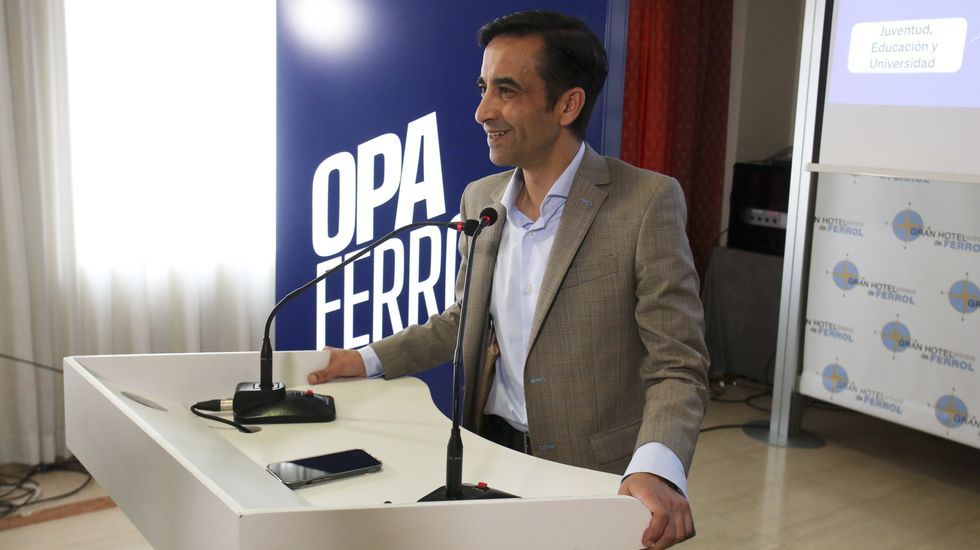 Rey Varela, hace unos das, en el acto de presentacin de su campaa electoral.
