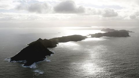 Vista aérea de las islas Cíes