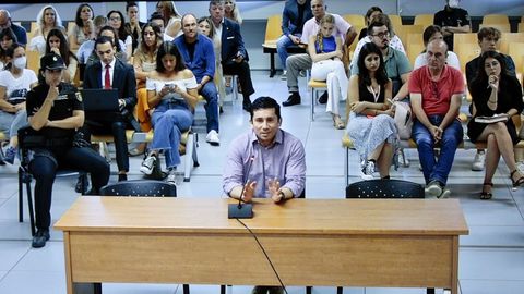 Jorge Ignacio Palma, durante su declaración , este miércoles, en la decimoséptima sesión del juicio con jurado que se sigue celebrando en la Audiencia de Valencia tras un reajuste del calendario de comparecencias.