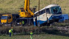 En imgenes, accidente de un bus del Imserso en Mallorca