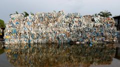 Plsticos almacenados en una planta de reciclaje ilegal en Jenjarom, en el distrito de Kuala Langat, Malaysia 