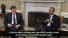 Obama le pregunta a Rajoy cmo ganar el mundial