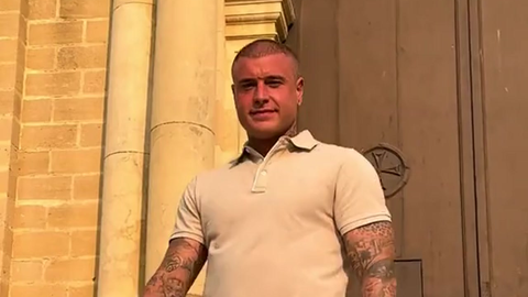 El actor Adrin Rodrguez en una captura del vdeo que colg en las redes sociales.