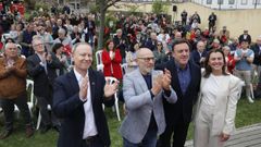 Rafa Villarino, Valentn Gonzlez Formoso, Paco Rodrguez y Natalia Gonzlez, este sbado en As Burgas, en Ourense