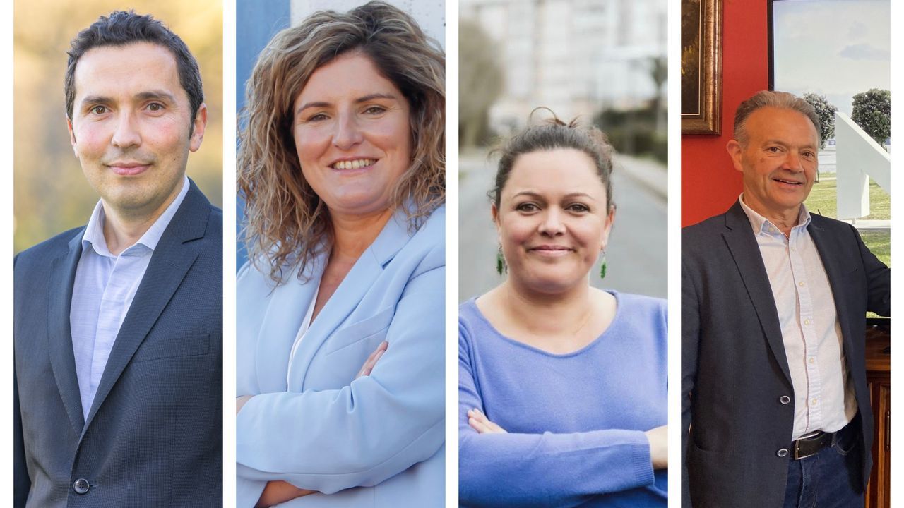 Candidatos de PSOE, Terra Galega, BNG e PP por Narn