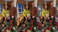 La alcaldesa de Ribeira, Mar�a Sampedro, y el teniente de alcalde, Vicente Mari�o, visitaron a la centenaria Dolores Rivera<br />�<br />�<br />