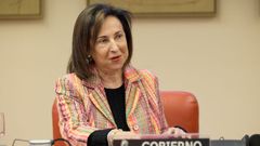 La ministra espaola de Defensa, Margarita Robles, el lunes en el Congreso de los Diputados.