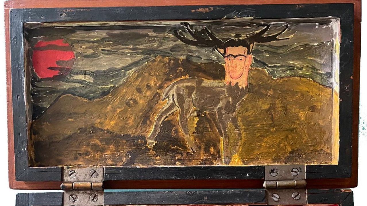 Detalle de la «Caja de Pandora» que le dedicó Frida Kahlo a Alexandre Finisterre