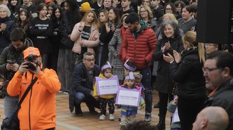 En la concentración que se llevó a cabo por la mañana en Monforte participaron alumnos de diferentes colegios y también algunos de la guardería municipal