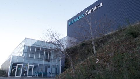 Vista exterior de las instalaciones de Siemens Gamesa en As Somozas.