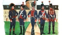 Vestimentas originales de algunos de los militares que se vern en la recreacin de Trubia