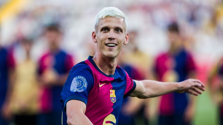 Dani Olmo con el Barcelona