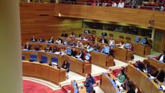 Protesta del BNG en el Parlamento