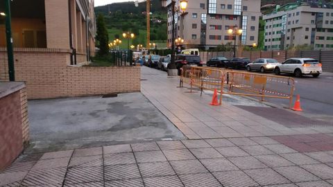 Obras en los pasos de peatones de Ciudad Naranco