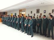 Un momento de la ceremonia de esta ma�ana en la Comandancia