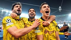 Borussia Dortmund.Los futbolistas delBorussia Dortmund celebran el pase a la final de la Champions