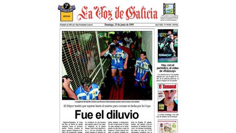 Primera de La Voz de Galicia del 25 de junio de 1995