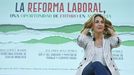 La vicepresidenta segunda del Gobierno, Yolanda Díaz, en un acto sobre la reforma laboral