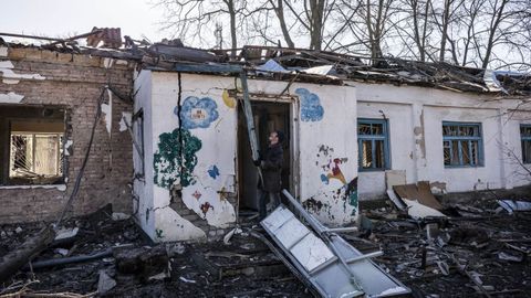 Hospital psiquiátrico bombardeado por las tropas rusas en la localidad ucraniana de Mykolaiv