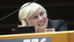 La exconsejera de Educación de la Generalitat de Cataluña, Clara Ponsatí, este miércoles en el Parlamento Europeo