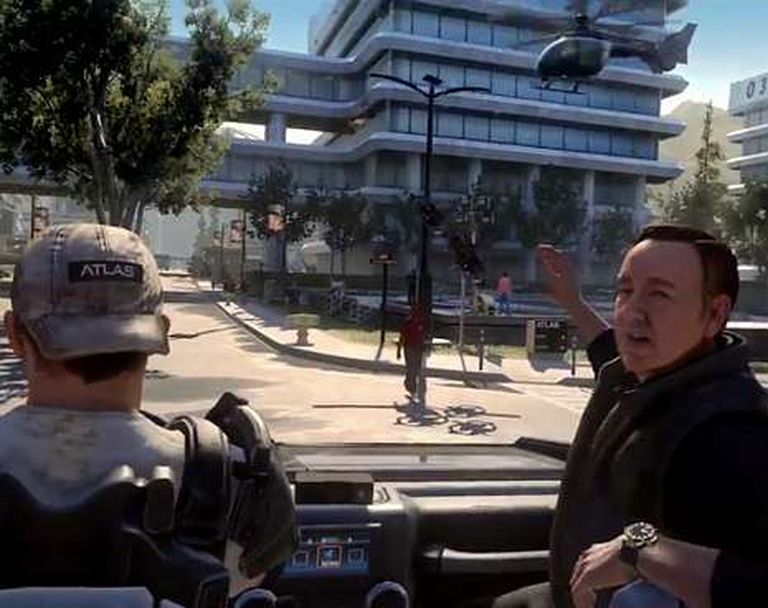 El personaje de Spacey, en una escena de acción típica del videojuego.