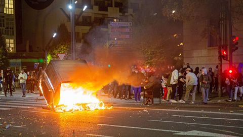 Disturbios en el centro de Logroño