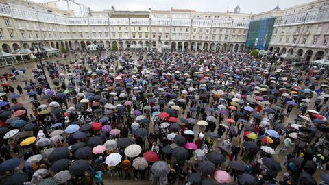Cientos de personas se concentraron en A Coruña