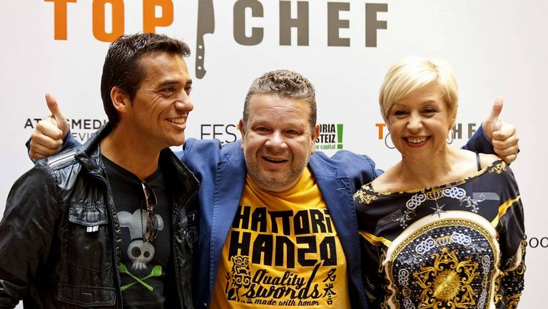Los presentadores de Top Chef, Yayo Daporta, Susi Díaz y Alberto Chicote