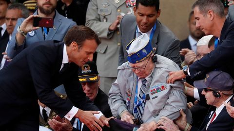 Macron ha recordado durante su discurso que «EE.UU. nunca es más grande que cuando pelea por la libertad de otros»