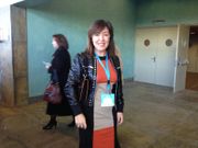 Beatriz Mato, elegida por Negreira como vicepresidenta del partido, momentos antes de la votaci�n