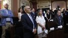 Alfonso Pavn, arriba a la izquierda, en el pleno del pasado sbado, cuando tom posesin.