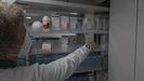 Una farmacutica, mostrando las pocas unidades que le quedan de ciertos medicamentos