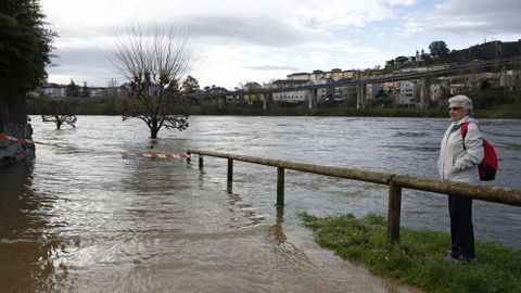 Inundaciones en la provincia de Ourense.En Ourense la crecida del Mio inund A Chavasqueira