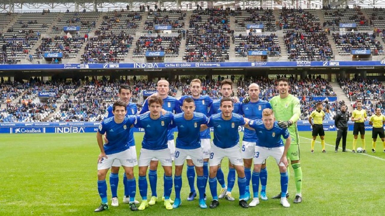 Alineación del Real Oviedo ante el Girona