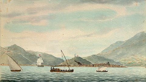 Wyllie era pintor naval y retrataba paisajes pero también embarcaciones, como en la ría de Vigo