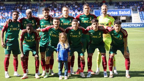 Alineación del Real Oviedo ante el Tenerife
