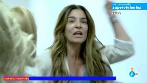 Raquel Bollo estalla contra «Sálvame» en los pasillos de Telecinco