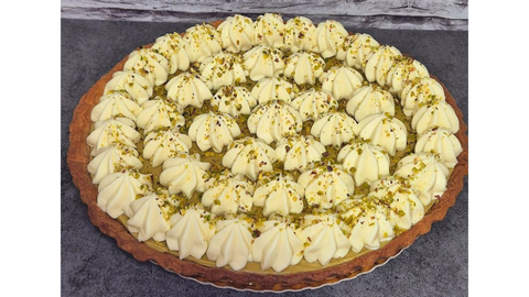 Tarta de pistacho y chocolate blanco de La Gobeta, por Carla Rodr�guez