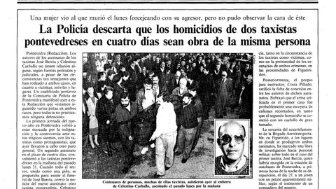 Página de La Voz de Galicia publicada el 2 de enero de 1991