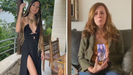 La joven de nacionalidad alemana e israelí, Shani, en una foto de archivo. A la derecha su madre Ricarda Louk en un vídeo donde muestra una imagen de su hija