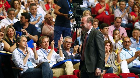 El presidente del grupo popular en la Eurocámara, Manfred Weber, participa en el Congreso Nacional del Partido Popular que se celebra en Madrid